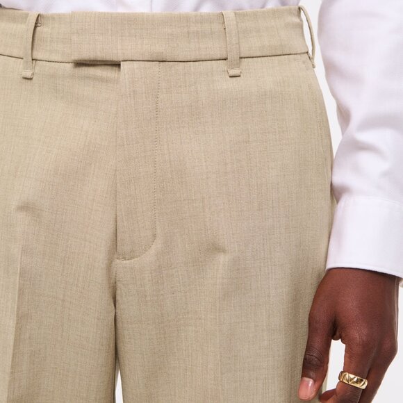Abercrombie Collins Tailored Linen-Blend Pleated Suit Pant in beige texture - Picture 8 of 12